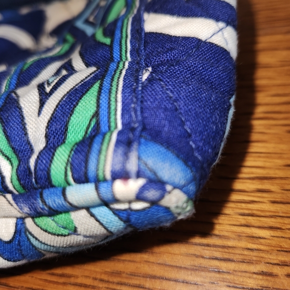 Vera Bradley Crossbody Bag Blue Green Cream 10.5x10.5 - Picture 6 of 9